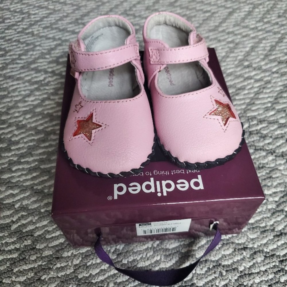 Pediped Originals Sophia Pink Baby Sandals EUC US 5-5.5